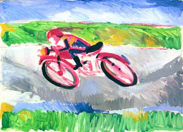 Original Expressionism Motorcycle Paintings by Michelangelo Janigro