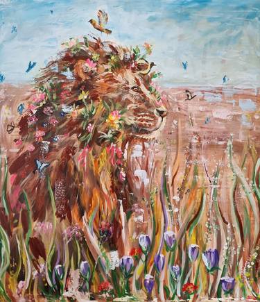 Original Abstract Expressionism Animal Paintings by Svetlana Kompel