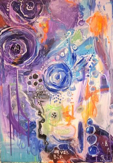 Original Abstract Expressionism Floral Painting by Svetlana  Kompel