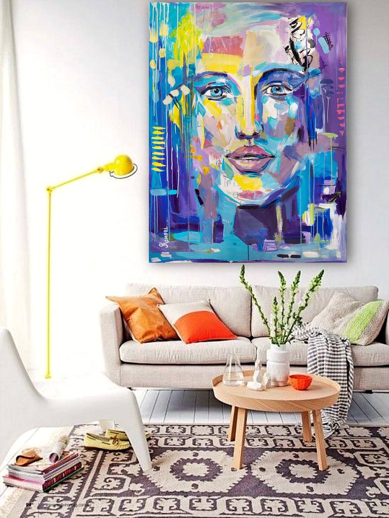 Original Abstract Women Painting by Svetlana  Kompel