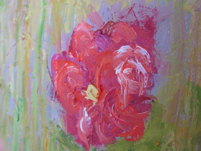Original Abstract Expressionism Floral Painting by Emila R