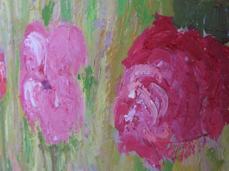 Original Abstract Expressionism Floral Painting by Emila R