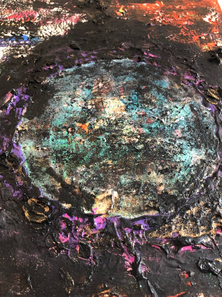 Original Abstract Outer Space Painting by Emila R