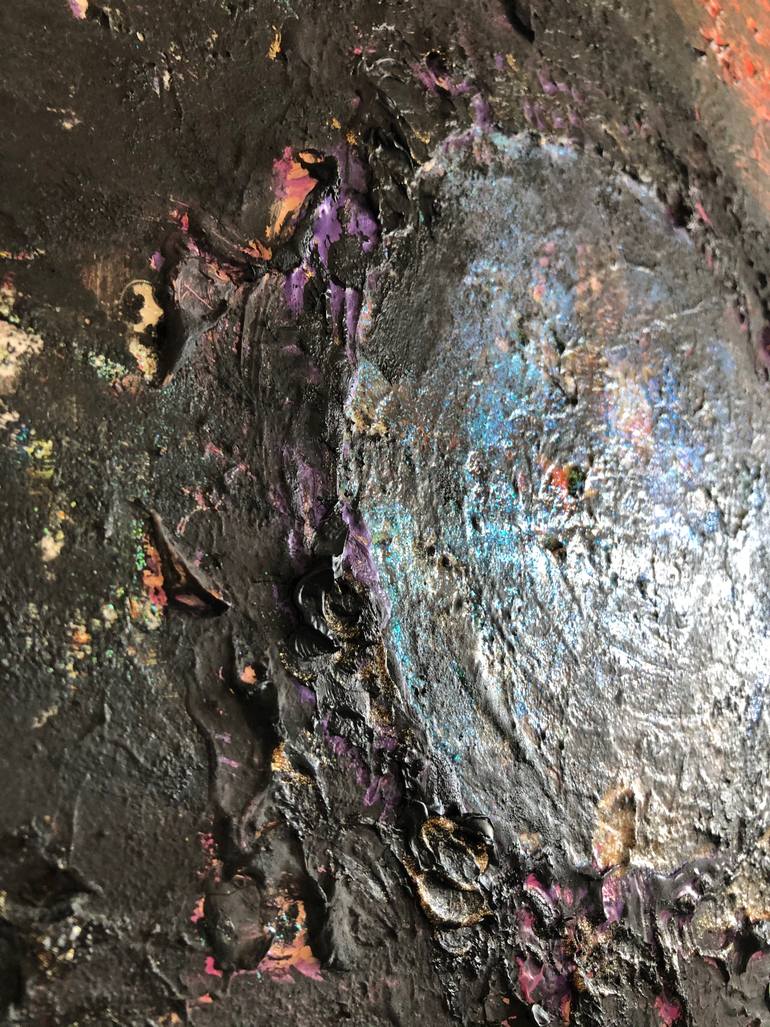 Original Abstract Outer Space Painting by Emila R