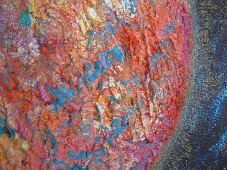 Original Abstract Expressionism Outer Space Painting by Emila R