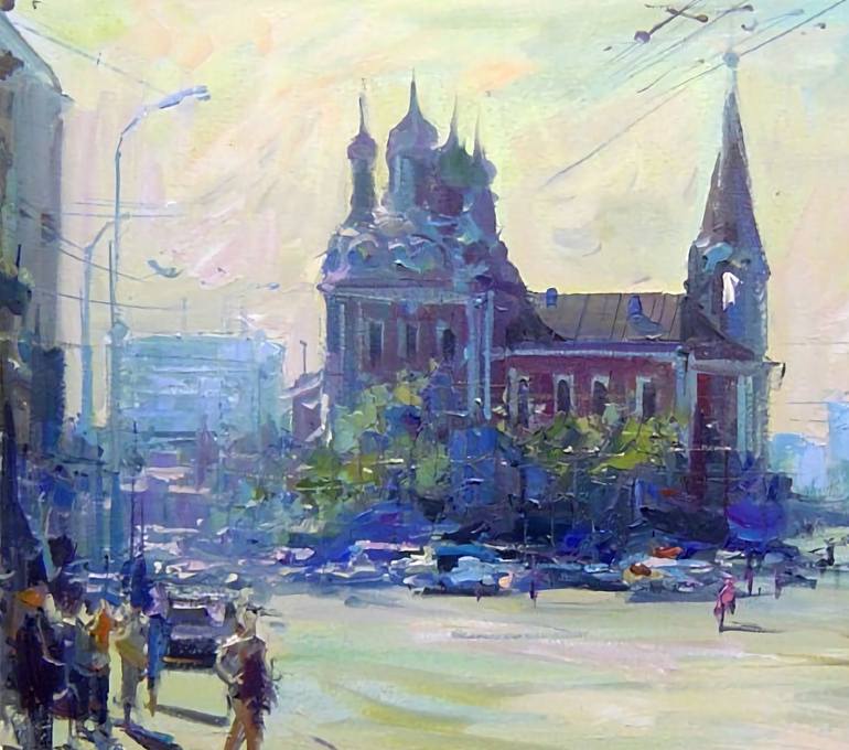 Original Documentary Religion Painting by Alexander Dubovskiy