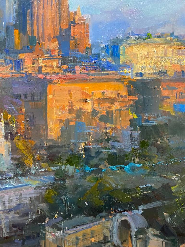 Original Impressionism Cities Painting by Alexander Dubovskiy