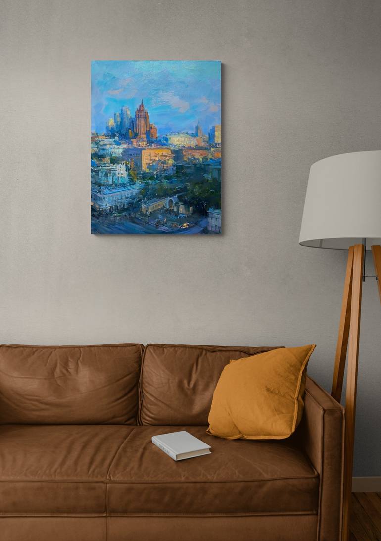 Original Impressionism Cities Painting by Alexander Dubovskiy