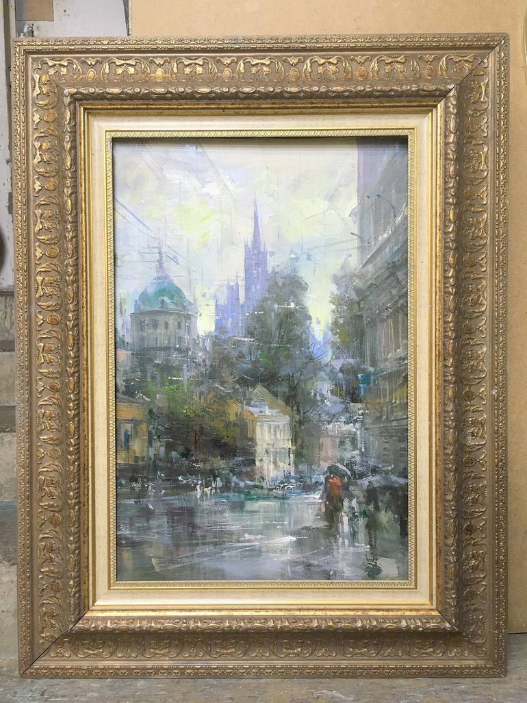 Original Seasons Painting by Alexander Dubovskiy