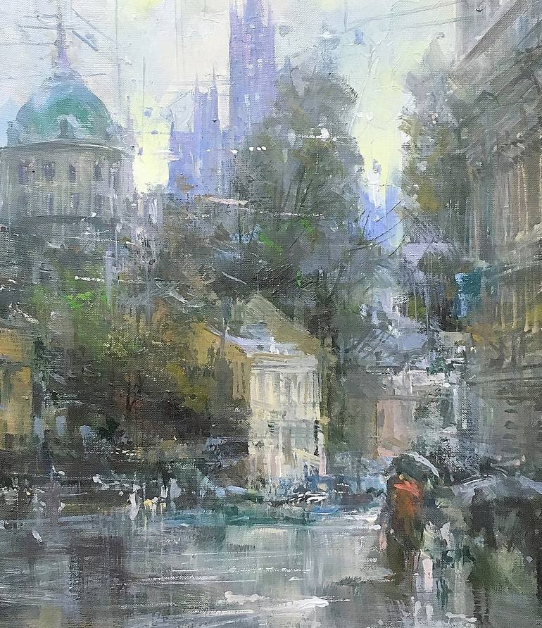 Original Seasons Painting by Alexander Dubovskiy