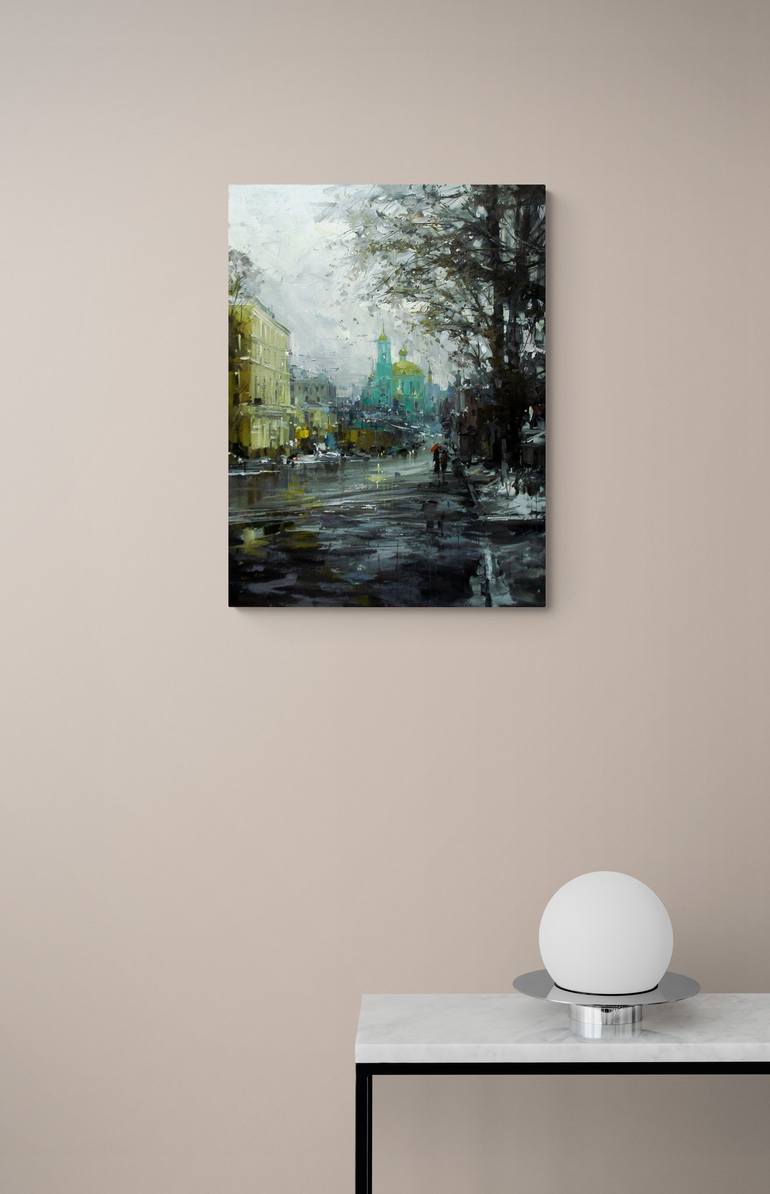 Original Documentary Cities Painting by Alexander Dubovskiy