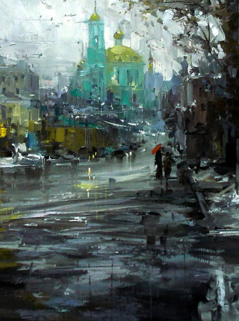 Original Documentary Cities Painting by Alexander Dubovskiy