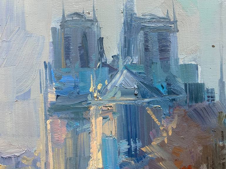 Original Documentary Cities Painting by Alexander Dubovskiy