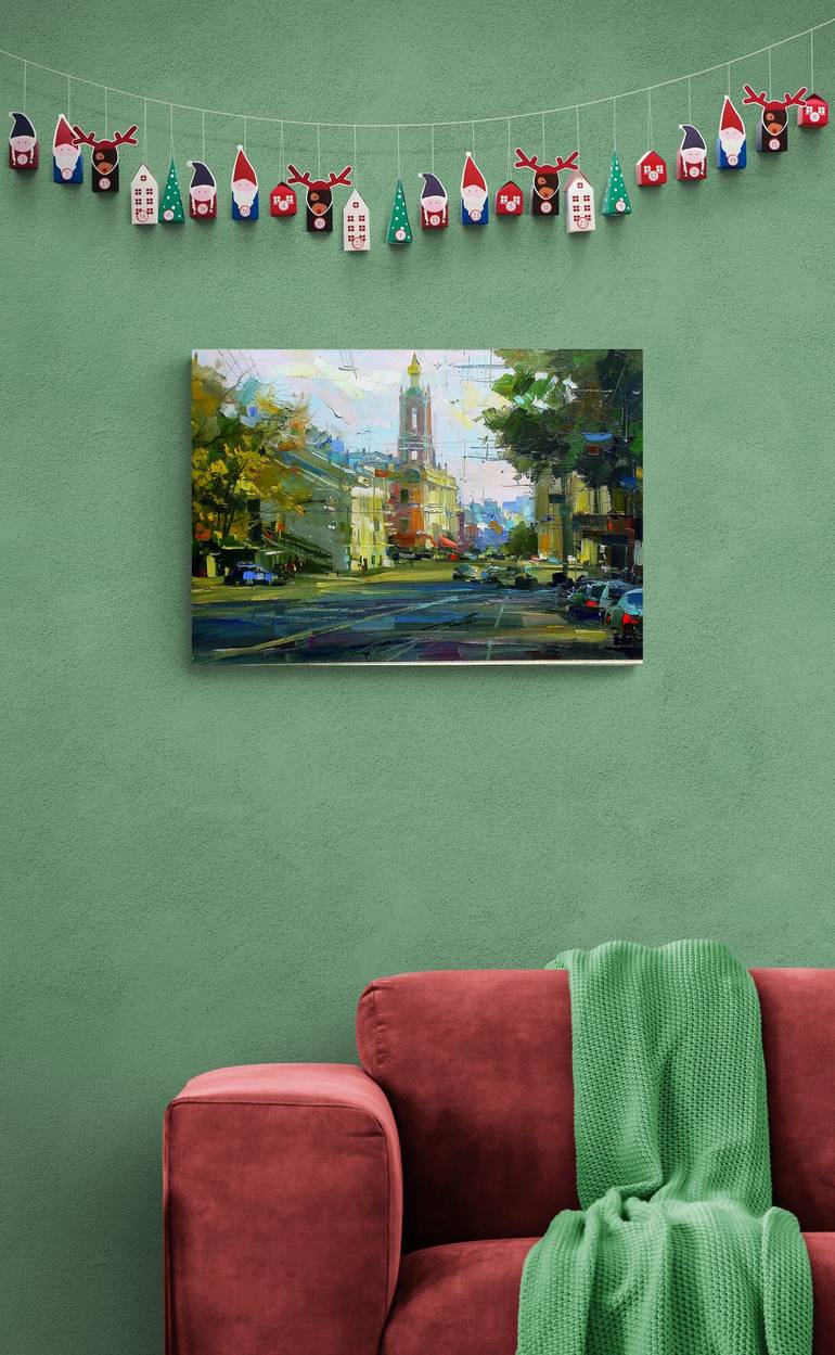 Original Documentary Cities Painting by Alexander Dubovskiy