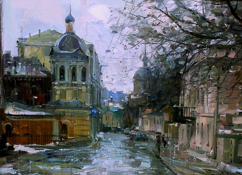 Original Architecture Painting by Alexander Dubovskiy