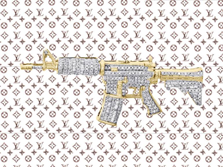 Louis Vuitton Gun Poster by Street Art - Pixels