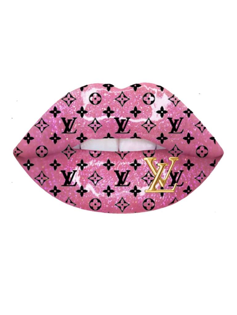 Louis Vuitton glitter lips - Limited Edition of 10 Mixed Media by Julie  Schreiber