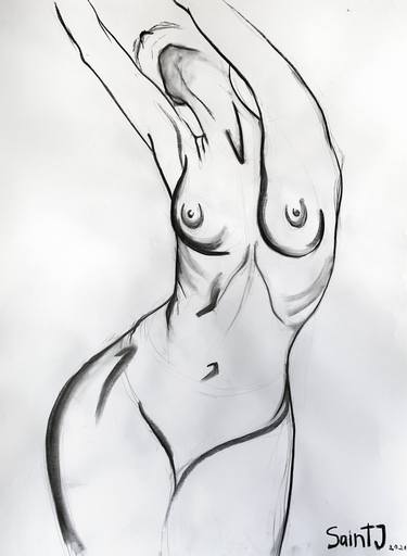 Print of Modern Body Drawings by Saint J