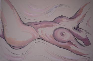 Oil painting nude Eva Elfie 90x60cm thumb