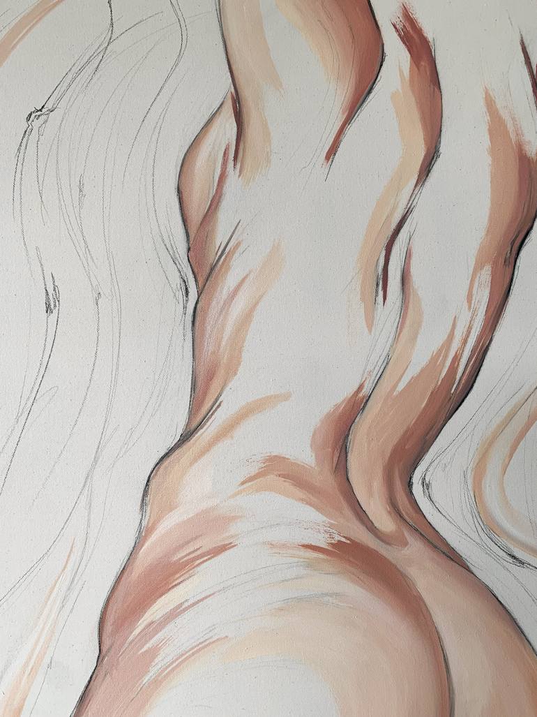 Original Figurative Nude Painting by Saint J