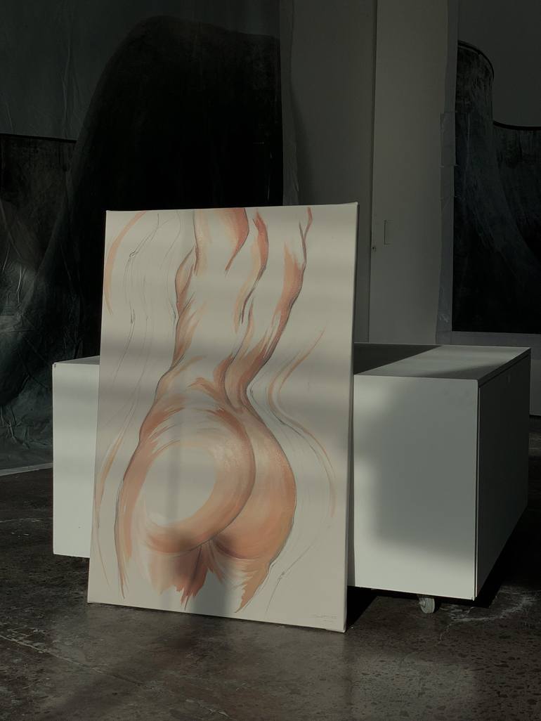 Original Figurative Nude Painting by Saint J