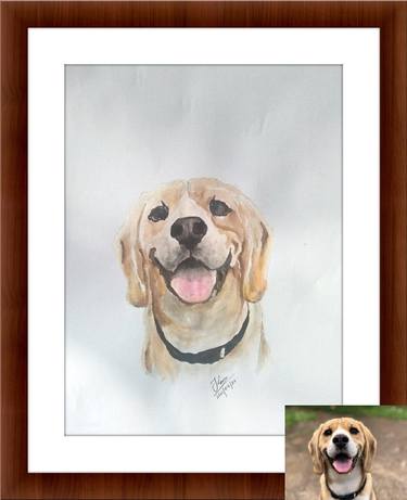 Pet Painting | Abby Pet Portrait | Dog Portrait | Pet Lovers Gift | Pet Loss Gift Dog | Personalized Pet Portrait | Custom Dog | Dog Drawing thumb