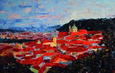 Original Impressionism Architecture Painting by Kate Grishakova