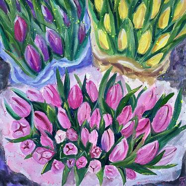 Original Impressionism Floral Paintings by Kate Grishakova