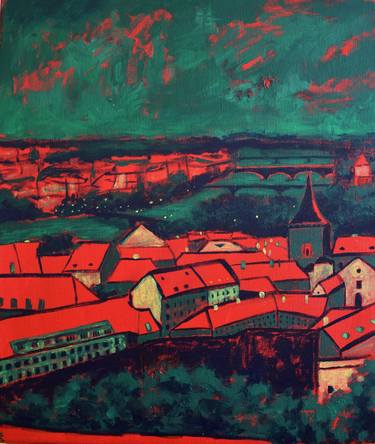 Print of Expressionism Cities Paintings by Kate Grishakova