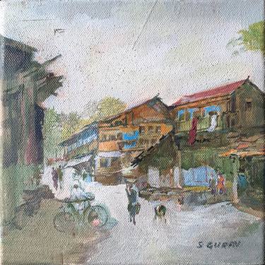 Original Street Art Rural life Paintings by Shravan Gurav