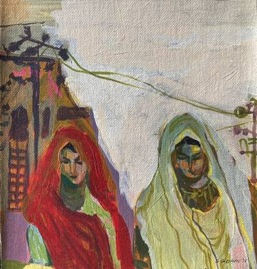 Original Figurative Rural life Paintings by Shravan Gurav