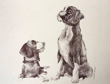 Original Dogs Drawings by Shravan Gurav
