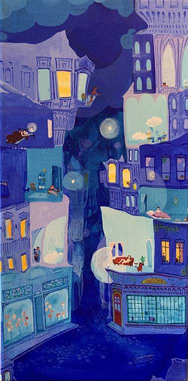 Original Fine Art Cities Painting by Cecelia Webber