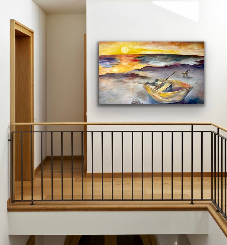 Original Expressionism Seascape Painting by Kristen R Poisson