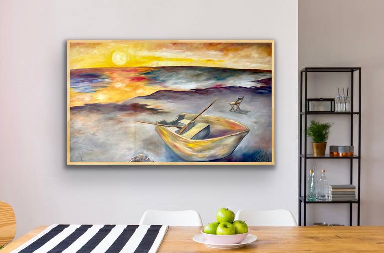 Original Expressionism Seascape Painting by Kristen R Poisson