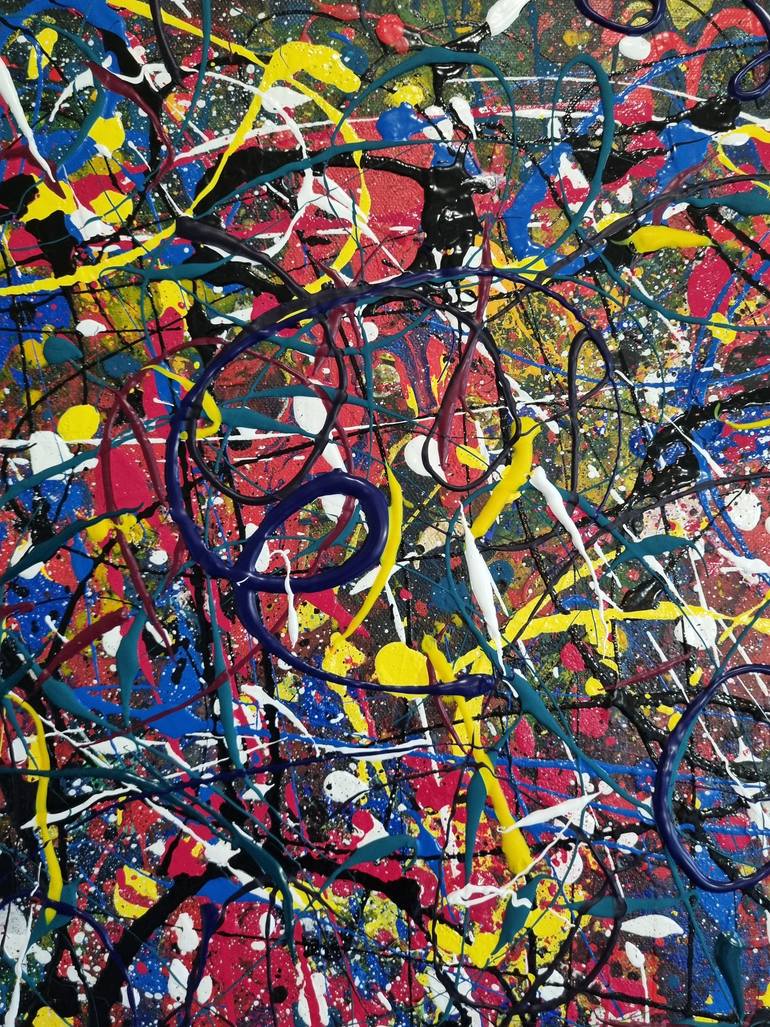 Original Abstract Expressionism Abstract Painting by R C Anaider