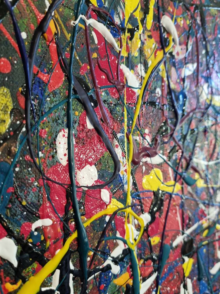 Original Abstract Expressionism Abstract Painting by R C Anaider
