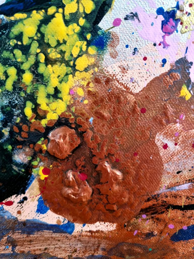 Original Abstract Expressionism Abstract Painting by R C Anaider