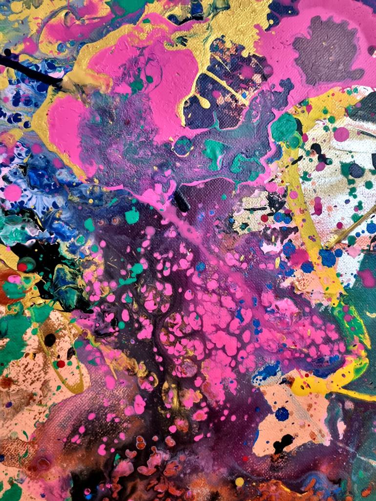Original Abstract Expressionism Abstract Painting by R C Anaider