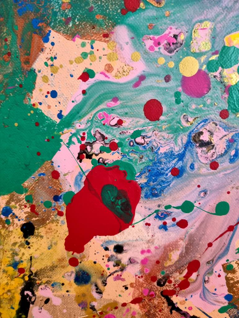 Original Abstract Expressionism Abstract Painting by R C Anaider