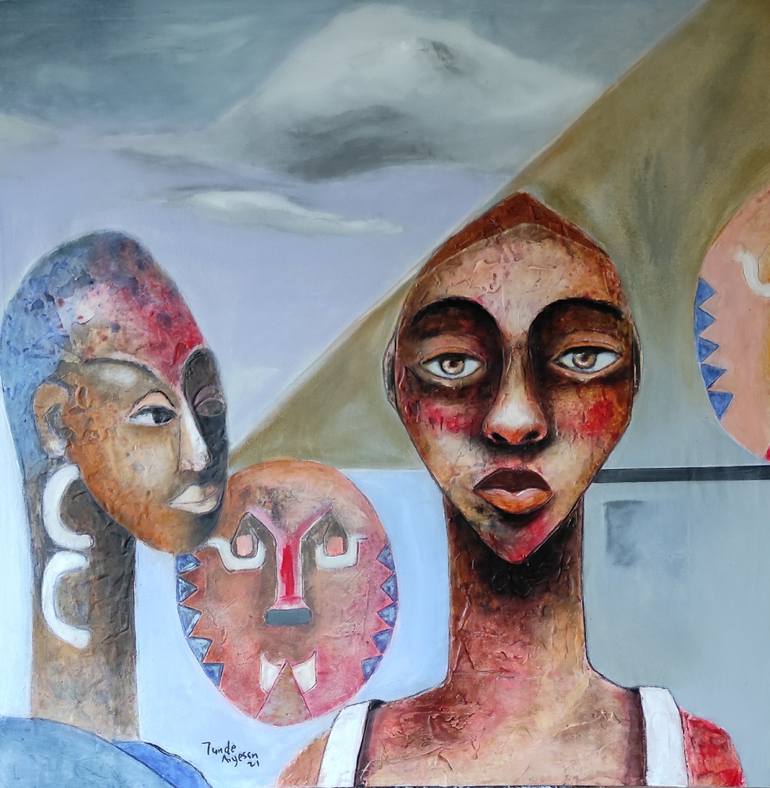 Family man Painting by Aiyesan Ayotunde | Saatchi Art