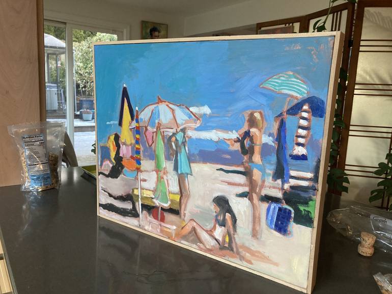 Original Modern Beach Painting by Jerry Ross