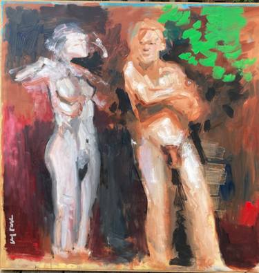 Original Neo-impressionism Nude Painting by Jerry Ross