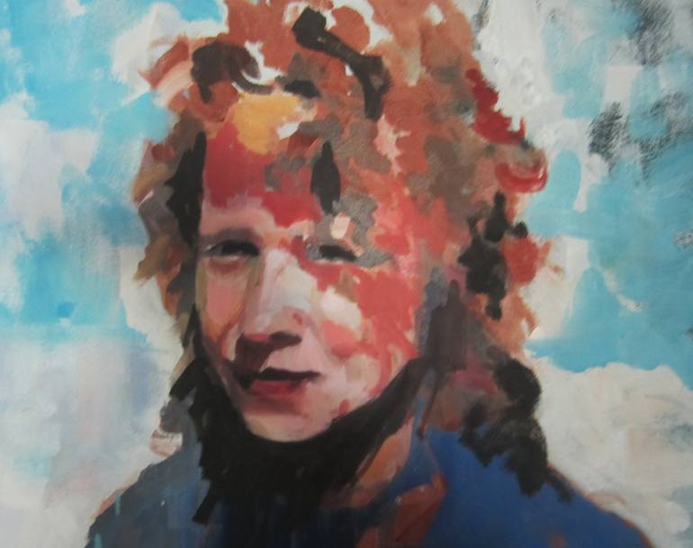 Original Abstract Portrait Painting by Jerry Ross