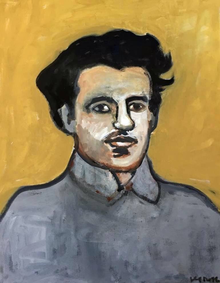 Portrait of Antonio Gramsci Due Painting by Jerry Ross | Saatchi Art