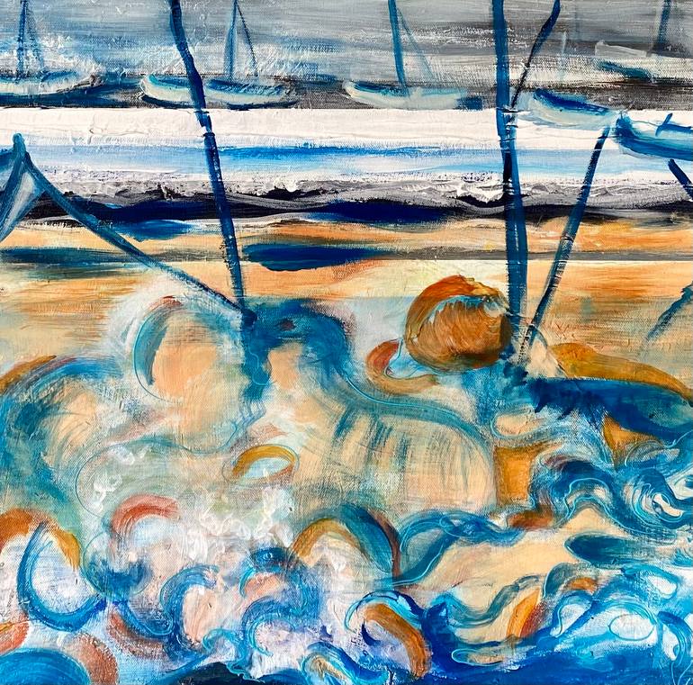 Original Contemporary Beach Painting by Marie-Pierre Minvielle