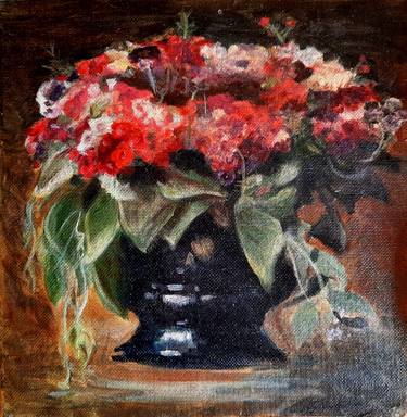 Original Abstract Expressionism Floral Painting by Ann Bekka