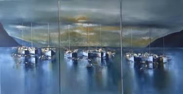 Original Figurative Boat Paintings by NAT STRESSER