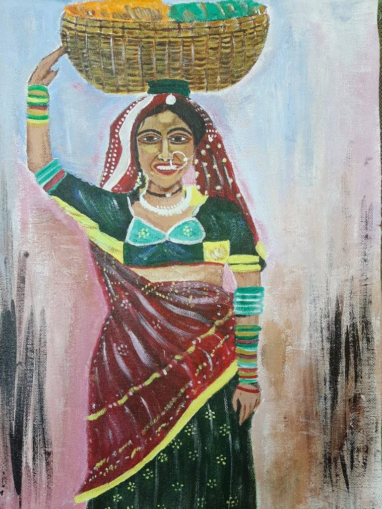 Indian Rajasthani Painting Painting by Rekha Jain | Saatchi Art