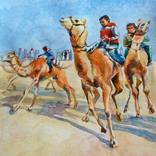 Riding on The Blue Camel アイルトン・セナ・水彩画